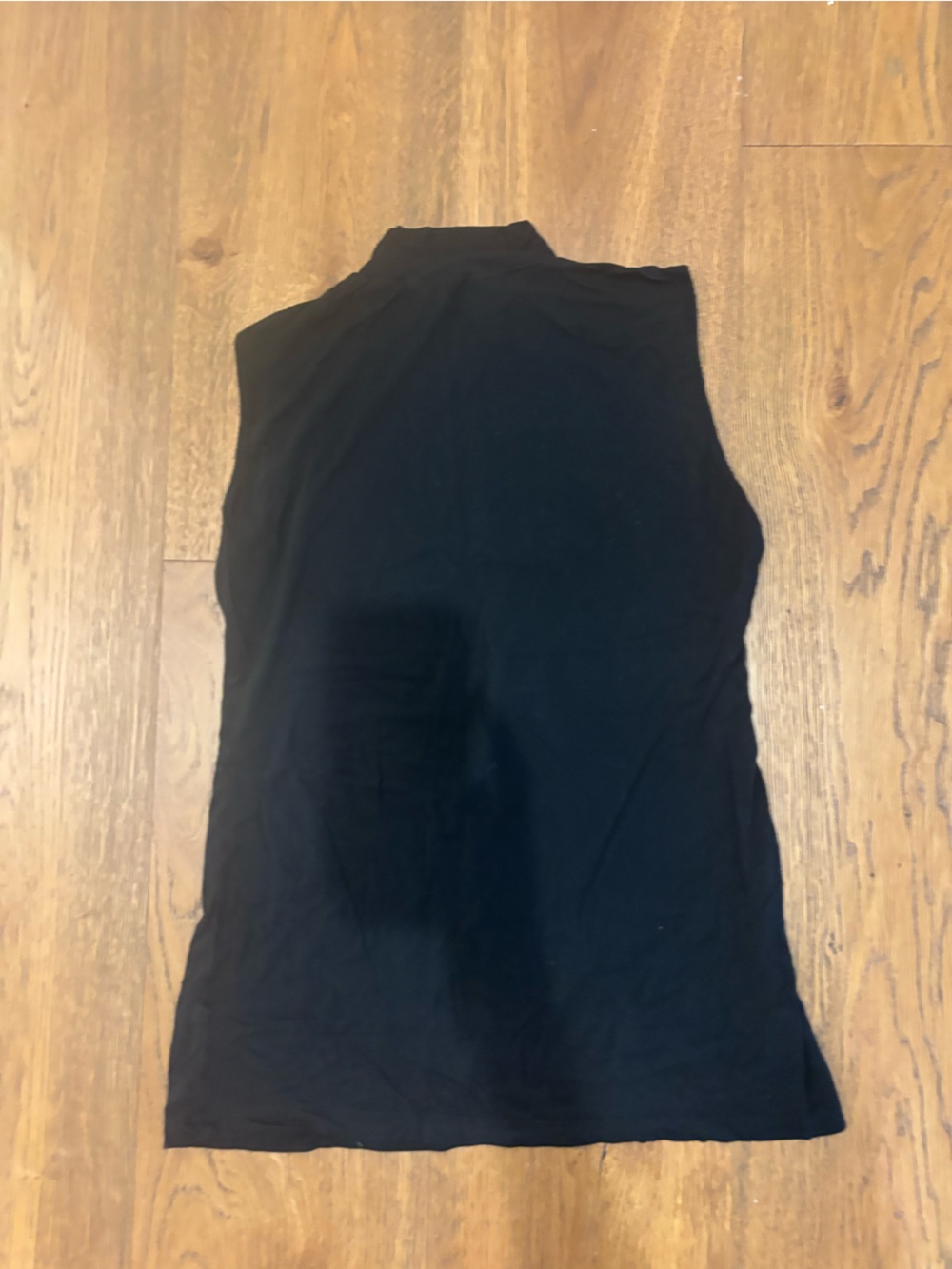 Women's Black Sleeveless Mock Neck Tank Top - Picture 2 of 3